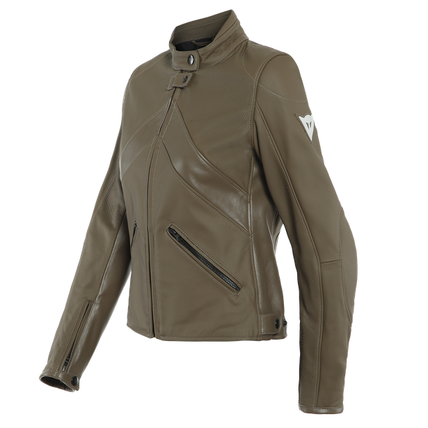 фото Куртка кожаная женская dainese santa monica lady perforated light-brown (р.40)