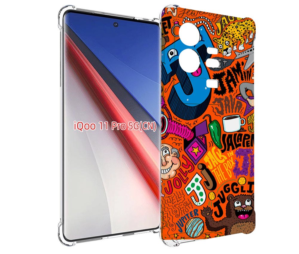 

Чехол бампер MyPads funky-decor для Vivo iQOO 11 Pro противоударный, Прозрачный, Tocco