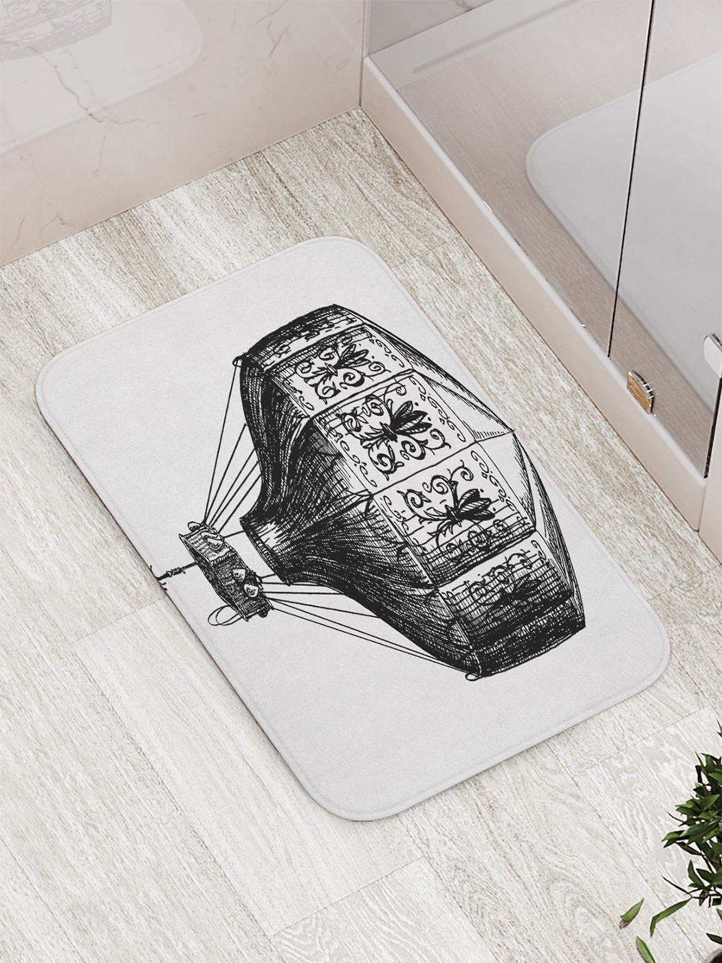 

Коврик противоскользящий JoyArty Пустой воздушный шар для ванной 77х52 см