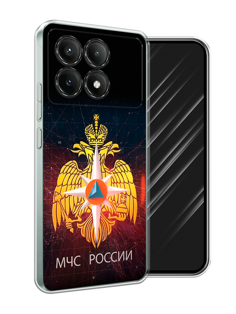 

Чехол Awog на Poco X6 PRO 5G "МЧС России", Черный;желтый;красный, 320950-1