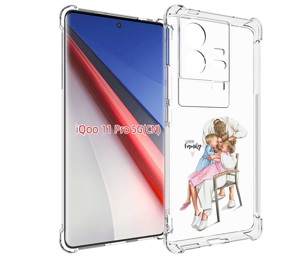 

Чехол бампер MyPads Super-family для Vivo iQOO 11 Pro противоуда..., Прозрачный, Tocco