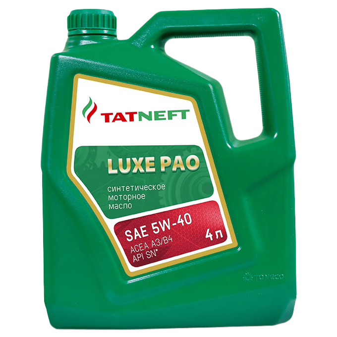 Моторное масло TATNEFT синтетическое LUXE PAO 5W40 4л