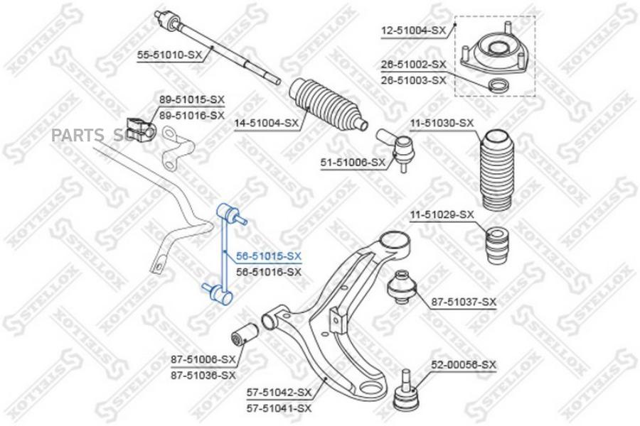 

Тяга стабилизатора Stellox 5651015SX