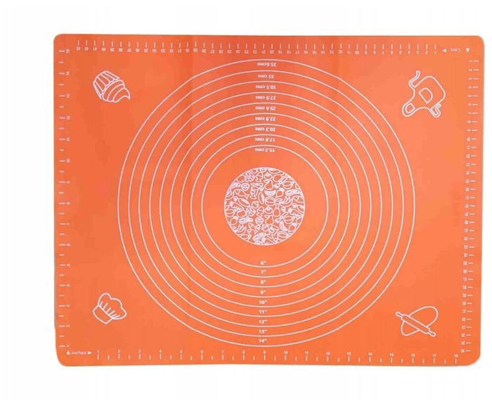Коврик силиконовый для выпечки URM, 65х45 см, оранжевый