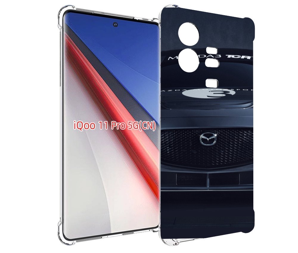 

Чехол бампер MyPads mazda мазда 3 для Vivo iQOO 11 Pro противоуд..., Прозрачный, Tocco