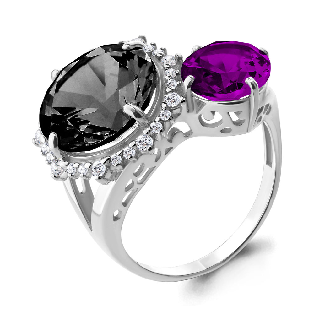 

Кольцо из серебра с аметистом р. 16 Aquamarine 6903683А_925_р, 6903683А_925_р