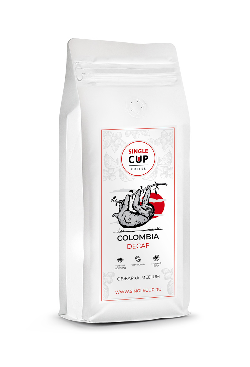 

Кофе в зернах Single Cup Coffee Колумбия Decaf Обжарка Medium 1000 г