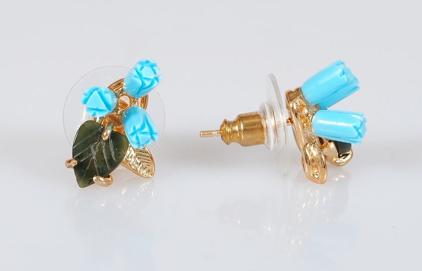 

Серьги из ювелирного сплава Lotus Jewelry 1087E-11tq-ja, бирюза/нефрит, 1087E-11tq-ja