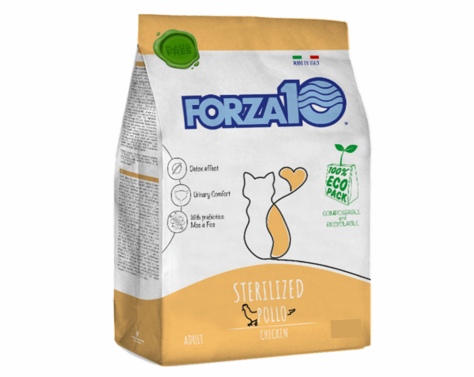Cухой корм для кошек Forza10 Cat Maintenance, для стерилизованных, с курицей, 350 г