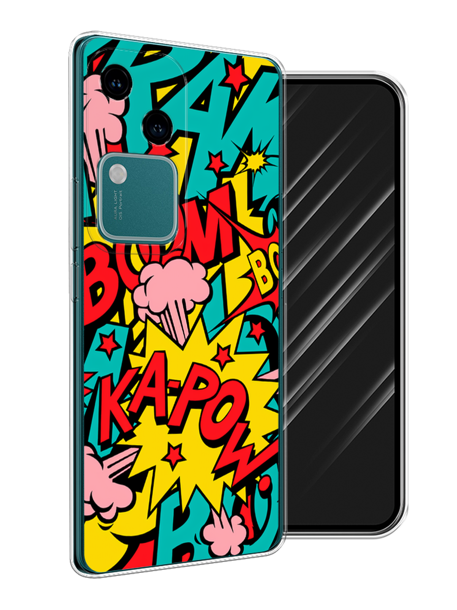 

Чехол Awog на Vivo V30/S18 "Постер pop art", Бирюзовый;желтый;красный, 2610250-1