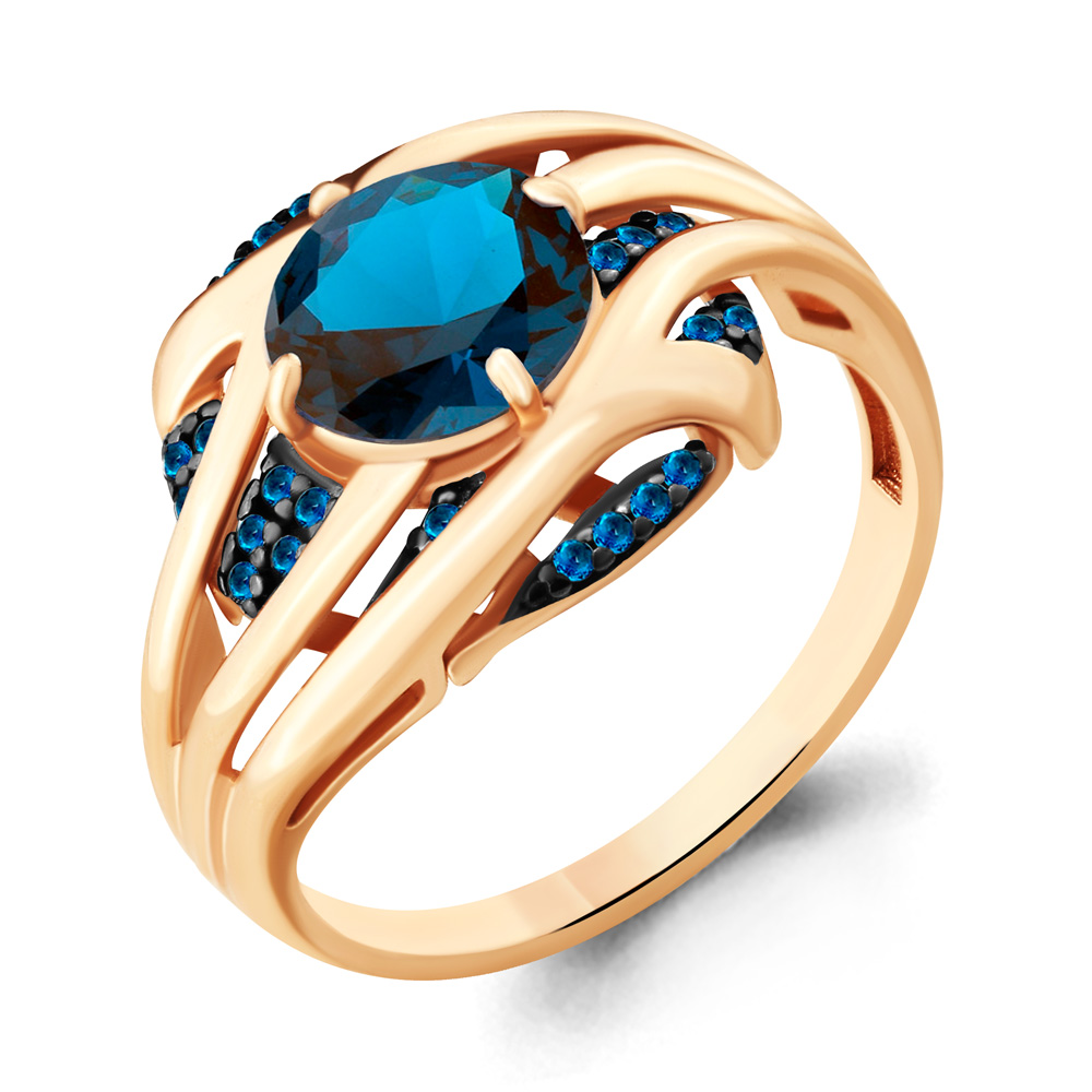 

Кольцо из серебра с сапфиром р. , Aquamarine 6903793Б_925_з, 6903793Б_925_з