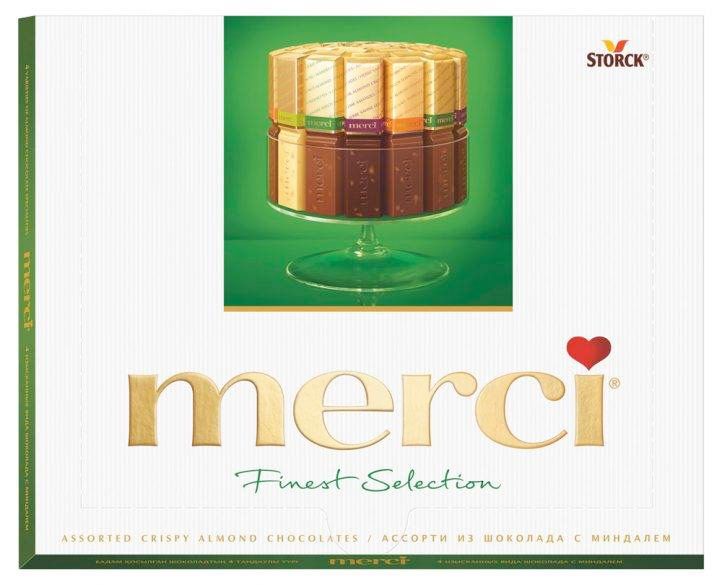 

Шоколад Merci Ассорти с миндалём, 250 г х 2 шт