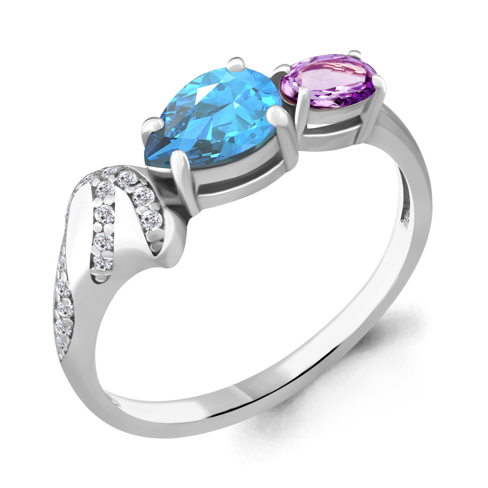 

Кольцо из серебра с топазом р.  Aquamarine 6903930А_925_р, 6903930А_925_р