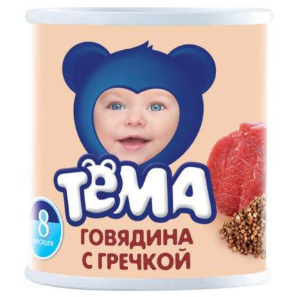 Пюре мясное Тёма Говядина с гречкой с 8 мес. 100 г