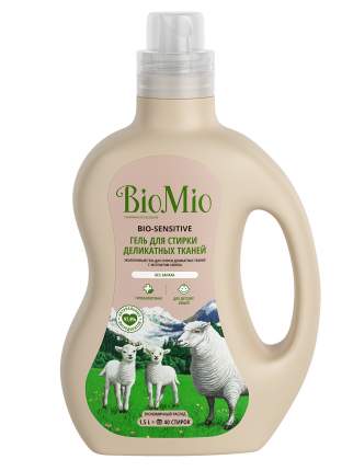 Гель для стирки BioMio с экстрактом хлопка, для деликатных тканей, без запаха 1.5 л