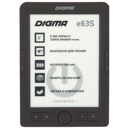 Электронная книга Digma E63S E-Ink Dark Grey