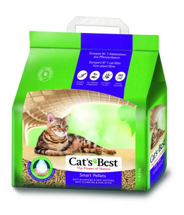 Комкующийся наполнитель CAT'S BEST Smart Pellets древесный, 2,5 кг, 5 л