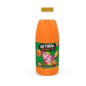 Напиток Актуаль пастеризованный сывороточный персик, маракуйя 930 г