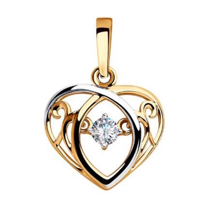 Кулон из желтого золота SOKOLOV 035612, фианит