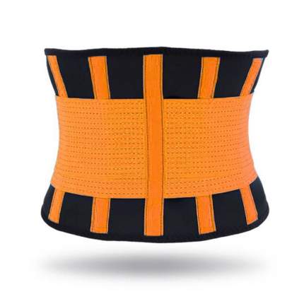 Спортивный фитнес пояс (корсет) U-Power на липучке для тренировок оранжевый S
