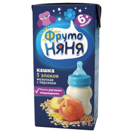Каша молочная ФрутоНяня 5 злаков с персиком с 6 мес. 200 г
