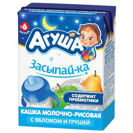 Каша молочная Агуша Рисовая с грушей и яблоком с 6 мес. 200 г