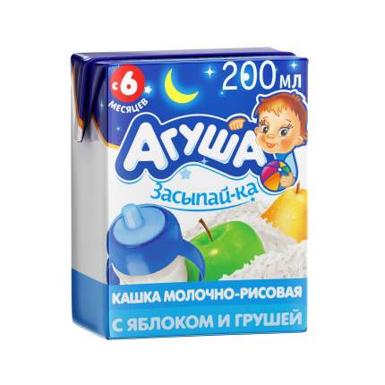 Каша молочная Агуша Рисовая с грушей и яблоком с 6 мес. 200 г