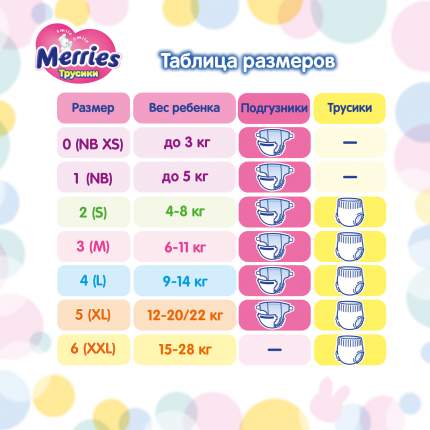 Подгузники-трусики Merries XL (12-22 кг), 38 шт.