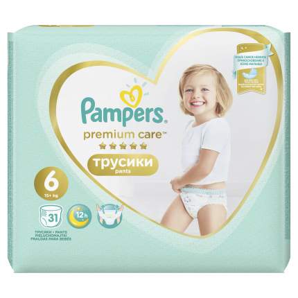 Трусики Pampers Premium Care 6 (15+ кг), 31 шт.