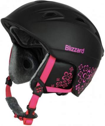 Шлем Blizzard Viva Demon 2020/2021, black matt/magenta flowers