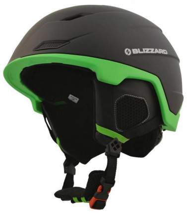 Шлем Blizzard Double 2020/2021, black matt/neon green big logo