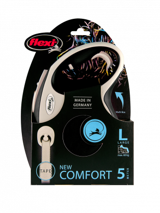Поводок-рулетка Flexi New Comfort tape L 5m 60kg black
