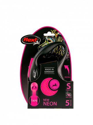 Поводок-рулетка Flexi New Neon S Tape 5m розовый