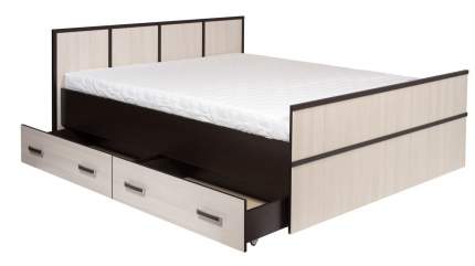 Двуспальная кровать Сакура Венге/Лоредо, 140х200 см