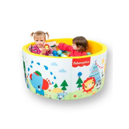 Сухой бассейн Hotenok Fisher Price Учим цвета с друзьями на отдыхе, 100х40см + 200 шариков