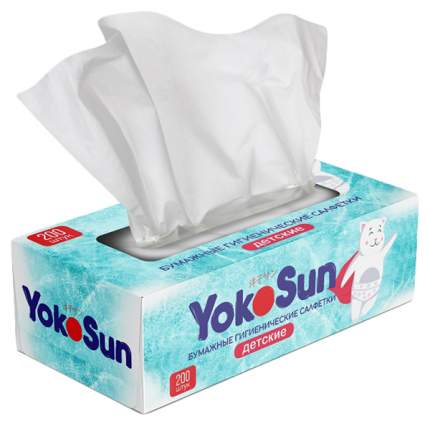 Бумажные гигиенические салфетки детские YokoSun, 200 шт.