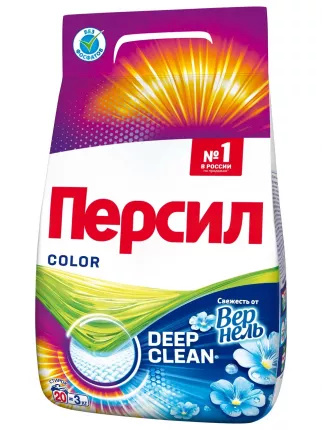 Порошок для стирки Персил Color Свежесть от Вернель для цветного белья 3 кг (20 стирок)