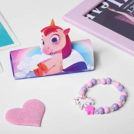 Набор детских браслетов "Выбражулька", фигурка единорожка,   ...