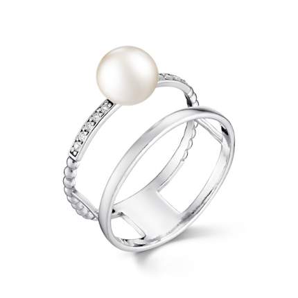Кольцо из серебра 925 пробы с натуральным культивированным жемчугом АА (средний размер жемчужины 6-6,5 мм). Коллекция  ...