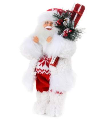 Мягкая игрушка "Дед Мороз в свитере со снежинкой и лыжами", 61 см