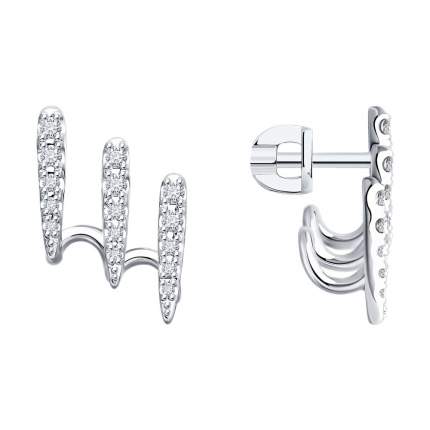 Серьги из белого золота SOKOLOV 1022262-3, бриллиант
