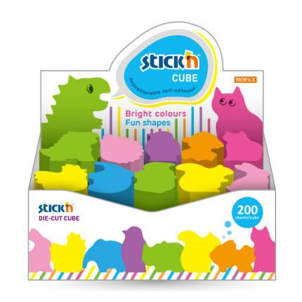Блок самоклеящийся STICK`N 21791, 64x67, 200 л, ассорти