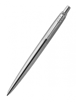 Шариковая ручка Parker Jotter Stainless Steel CT синяя 1,0мм кнопочн. подар. уп.
