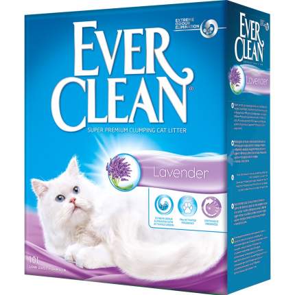 Комкующийся наполнитель для кошек Ever Clean Lavender бентонитовый, лаванда, 10 л