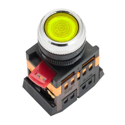 Кнопка EKF PROxima ABLFS-22 ablfs-22-y с подсветкой желтая NO+NC 230В