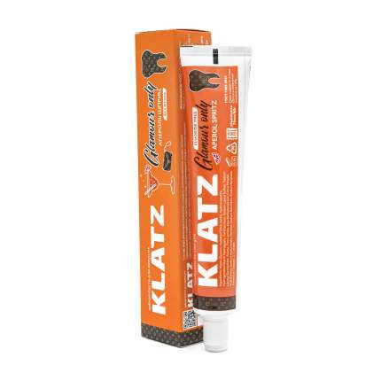 Зубная паста Klatz GLAMOUR ONLY  для девушек Апероль шприц без фтора 75 мл
