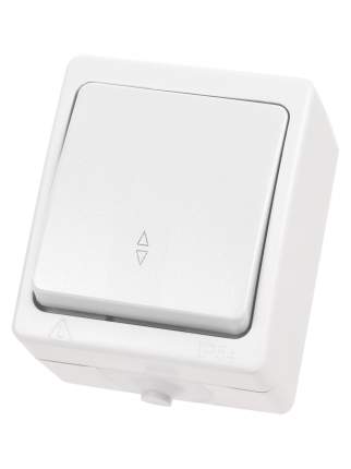 Переключатель на 2 направления 1-кл. открытой установки IP54 10А белый "Вуокса"   ...