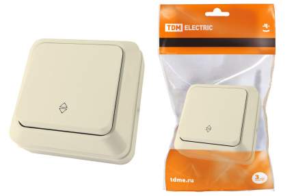 Переключатель на 2 направления 1-кл. открытой установки IP20 10А, сл. кость "Ладога"   ...