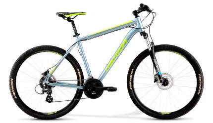 Merida Велосипед Big.Seven 10-D, 2021, ростовка 18.5, Серебристый, Зеленый