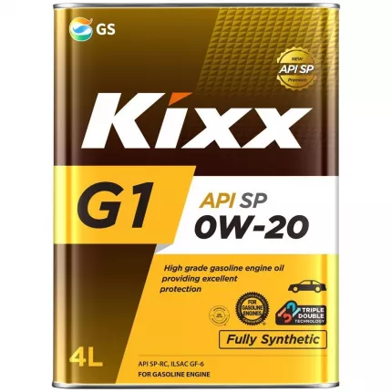 Моторное масло Kixx синтетическое G1 0W20 Sp 4л